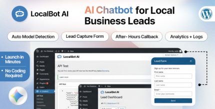 LocalBot AI – AI Chatbot, Lead Forms CRM-Ready Leads for WordPress