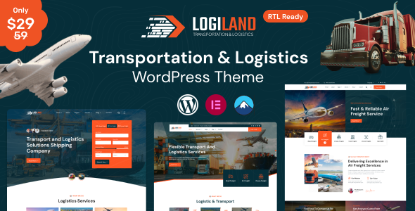 LogiLand - Transportation Logistics WordPress Theme + RTL