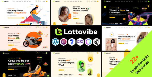 Lottovibe - Online Lotto Lottery Giveaways WordPress Theme Lottovibe - Online Lotto Lottery Giveaways WordPress Theme