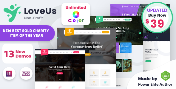 Loveus - NonProfit Charity WordPress Theme Loveus - NonProfit Charity WordPress Theme