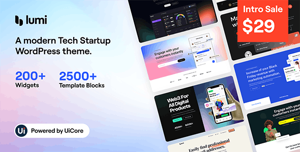 Lumi - Tech Startup WordPress Theme Lumi - Tech Startup WordPress Theme