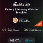 Matrik - Factory Industry React NextJS Template