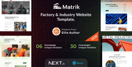 Matrik - Factory Industry React NextJS Template