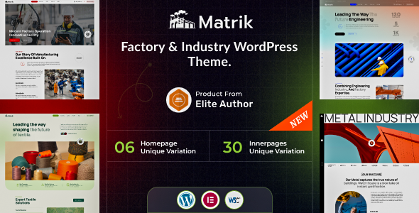 Matrik - Factory Industry WordPress Theme Matrik - Factory Industry WordPress Theme