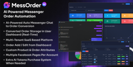 MessOrder AI – AI Powered Messenger Chat-to-Order Auto Conversion Dashboard Order Storage (SaaS)