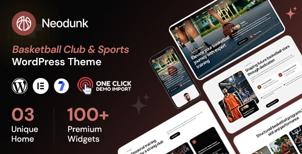 Neodunk - Basketball Club Sports WordPress Theme Neodunk - Basketball Club Sports WordPress Theme