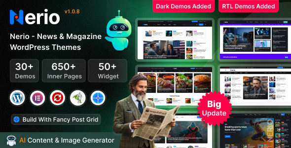 Nerio – News Magazine WordPress Theme Nerio – News Magazine WordPress Theme