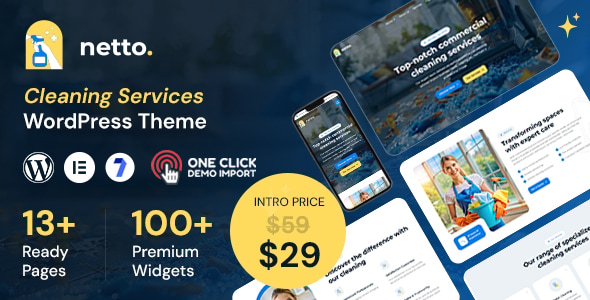 Netto - Cleaning Services WordPress Theme Netto - Cleaning Services WordPress Theme