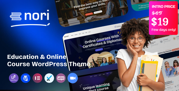 Nori - Online Courses Education WordPress Theme Nori - Online Courses Education WordPress Theme