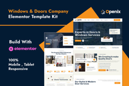Openix - Windows Doors Company Elementor Template Kit