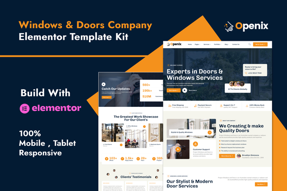 Openix - Windows Doors Company Elementor Template Kit Openix - Windows Doors Company Elementor Template Kit