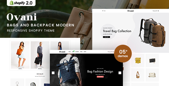 Ovani - Bags Backpack Modern Shopify 2.0 Theme
