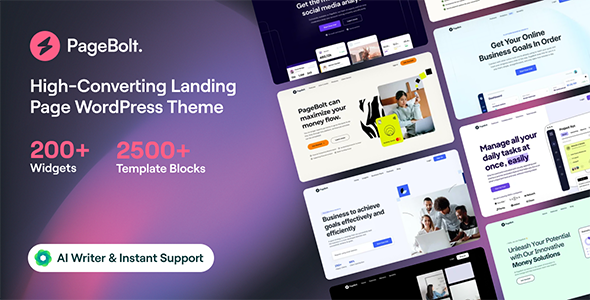 PageBolt - Landing Page WordPress Theme PageBolt - Landing Page WordPress Theme