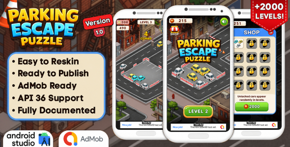 Parking Escape Puzzle - Puzzle Game Android Studio Project with AdMob Ads + Ready to Publish Parking Escape Puzzle - Puzzle Game Android Studio Project with AdMob Ads + Ready to Publish