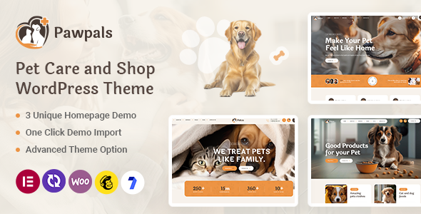 Pawpals - Pet Care Pet Shop WordPress Theme Pawpals - Pet Care Pet Shop WordPress Theme