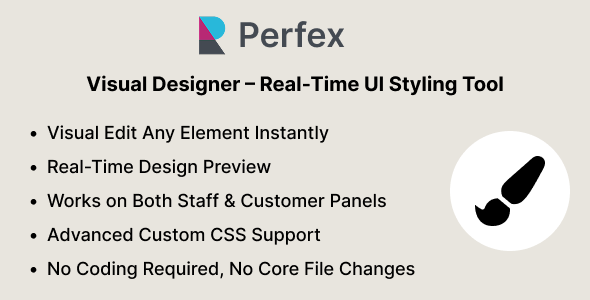 Perfex Visual Designer – Real-Time UI Styling Tool Perfex Visual Designer – Real-Time UI Styling Tool