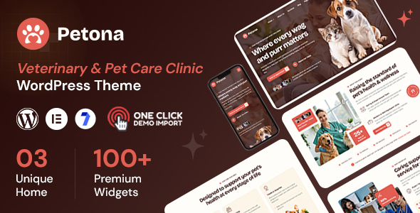 Petona - Veterinary Pet Care Clinic WordPress Theme Petona - Veterinary Pet Care Clinic WordPress Theme