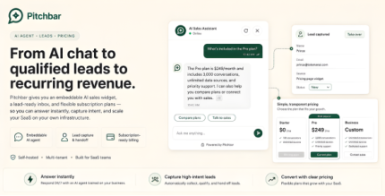 Pitchbar — Self-hosted SaaS Sales AI Widget for Any Website