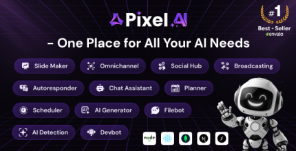 PixelAI - Node.js AI SaaS for Content Generation and Social Media Automation