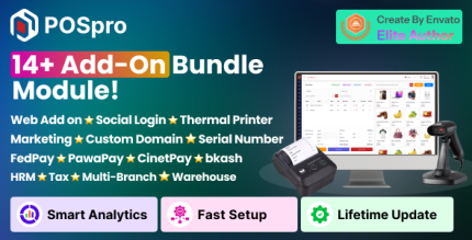 POSpro – 14+ Add-On Modules Bundle | Complete POS Inventory SaaS Solution