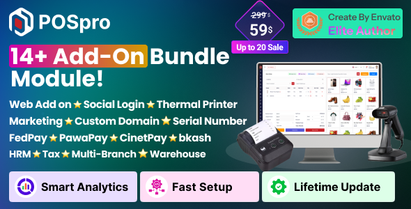 POSpro SaaS – 14+ Add-On Modules Bundle POSpro SaaS – 14+ Add-On Modules Bundle