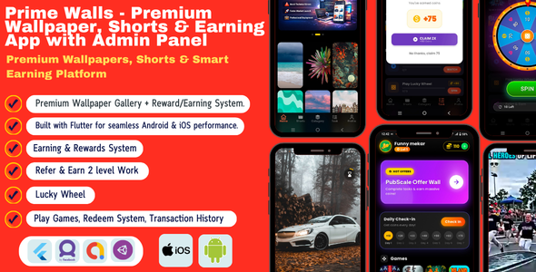 Prime Walls - Ultimate Wallpaper, Shorts Earning App Prime Walls - Ultimate Wallpaper, Shorts Earning App
