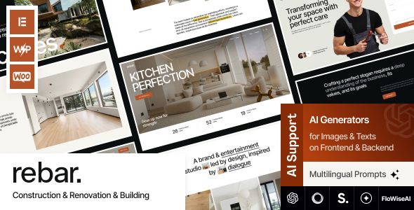 Rebar - Construction Renovation Building WordPress Theme Rebar - Construction Renovation Building WordPress Theme