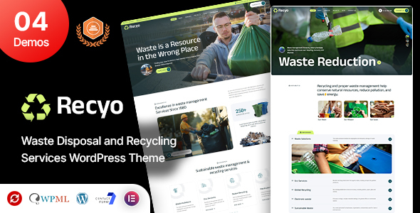 Recyo - Recycling Waste Management WordPress Theme Recyo - Recycling Waste Management WordPress Theme