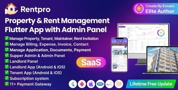 RentPro Best Property Rent Management Software with Laravel Admin + Flutter Mobile App RentPro Best Property Rent Management Software with Laravel Admin + Flutter Mobile App