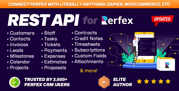 REST API module for Perfex CRM - Connect Apps and Automate Workflows with third party applications