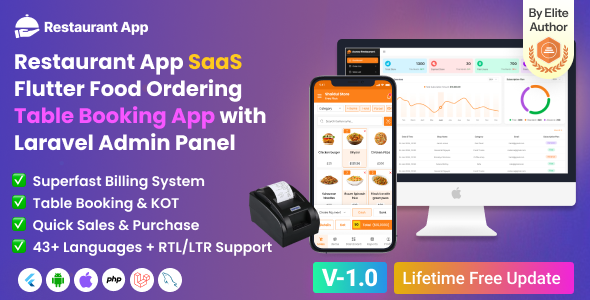 Restaurant App - online Food Ordering Table Booking Restaurant App with Laravel Admin Panel SaaS Restaurant App - online Food Ordering Table Booking Restaurant App with Laravel Admin Panel SaaS