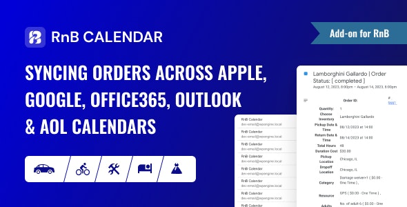 RnBCal - Syncing Orders Across Apple, Google, Yahoo!, Office365, Outlook AOL Calendars RnBCal - Syncing Orders Across Apple, Google, Yahoo!, Office365, Outlook AOL Calendars