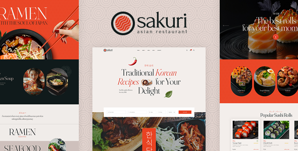 Sakuri - Asian Restaurant and Sushi WordPress Theme Sakuri - Asian Restaurant and Sushi WordPress Theme