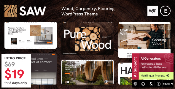 Saw - Wood, Carpentry, Flooring WordPress Theme Saw - Wood, Carpentry, Flooring WordPress Theme