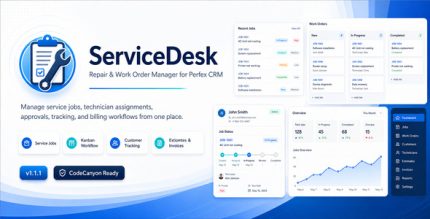ServiceDesk - Repair Work Order Manager for Perfex CRM