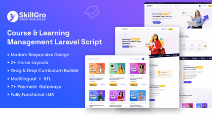 SkillGro LMS - Course Learning Management System Laravel Script