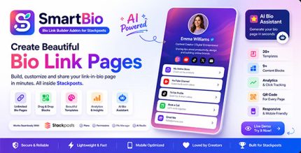 SmartBio – Bio Link Builder Addon for Stackposts