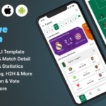 Soccer Live Scores App | React Native Mobile App Template | Teams, Scores, Matches, Stats, News.