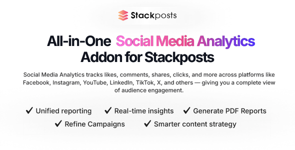 Social Media Analytics Addon for Stackposts Social Media Analytics Addon for Stackposts