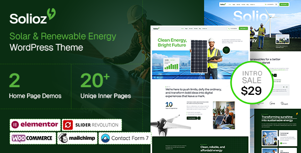 Solioz - Renewable Energy WordPress Theme Solioz - Renewable Energy WordPress Theme