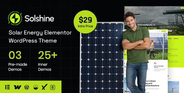 Solshine – Solar Energy Elementor WordPress Theme Solshine – Solar Energy Elementor WordPress Theme