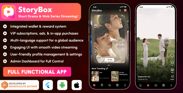 StoryBox – Short Drama Web Series Video Streaming Flutter App | Android, iOS, Web | Admin Panel StoryBox – Short Drama Web Series Video Streaming Flutter App | Android, iOS, Web | Admin Panel