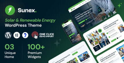 Sunex - Solar Renewable Energy WordPress Theme