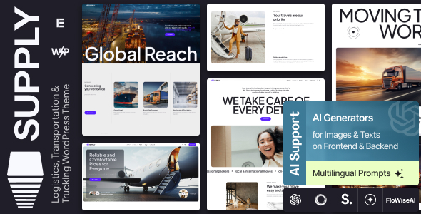 Supply - Logistics, Transportation Trucking WordPress Theme Supply - Logistics, Transportation Trucking WordPress Theme