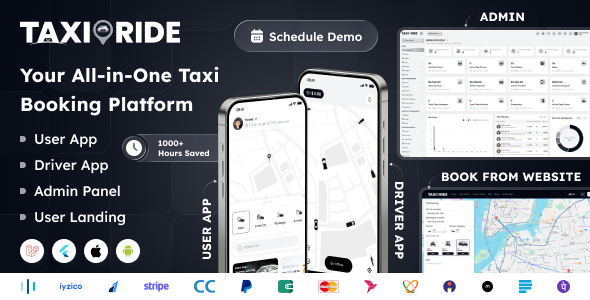 Taxi Ride – Taxi Booking App | Uber Grab Clone with Flutter Driver, Rider Laravel Admin Panel Taxi Ride – Taxi Booking App | Uber Grab Clone with Flutter Driver, Rider Laravel Admin Panel