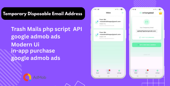 Temporary Disposable Email Address Flutter app, Trash Mails API Temporary Disposable Email Address Flutter app, Trash Mails API