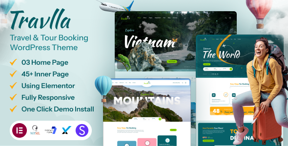 Travlla- Travel Tour Booking Agency WordPress Theme Travlla- Travel Tour Booking Agency WordPress Theme