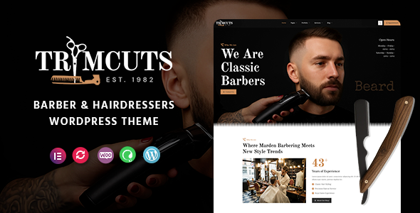 Trimcuts - Barber Hairdressers WordPress Theme Trimcuts - Barber Hairdressers WordPress Theme