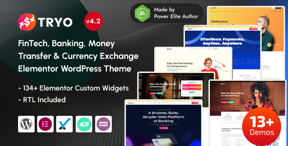 Tryo - FinTech, Banking, Money Transfer Currency Exchange Elementor WordPress Theme Tryo - FinTech, Banking, Money Transfer Currency Exchange Elementor WordPress Theme