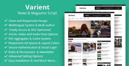 Varient - News Magazine Script + Demo Content